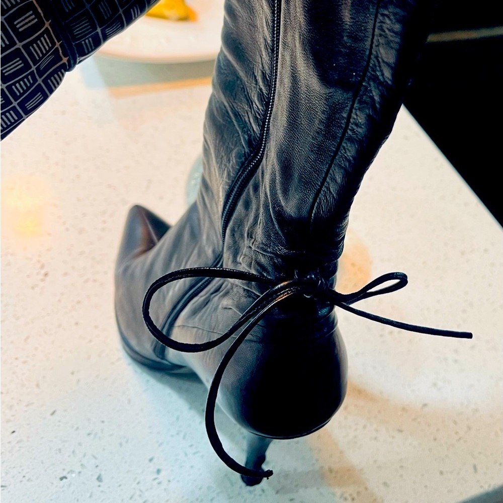 BOOTS~Black designer boots. Worn once.